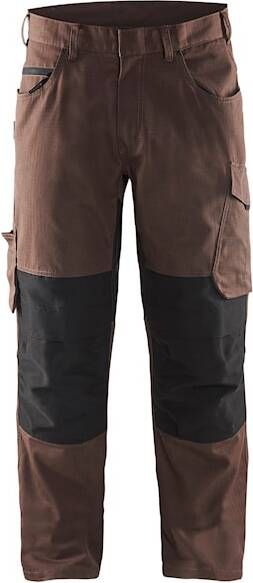 Blåkläder Service werkbroek met stretch zonder spijkerzakken 14951330 | Bruin Zwart | 7330509552698