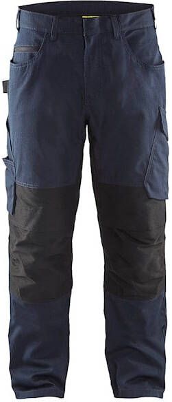 Blåkläder Service werkbroek met stretch zonder spijkerzakken 14951330 | Donker marineblauw Zwart | 7330509544112
