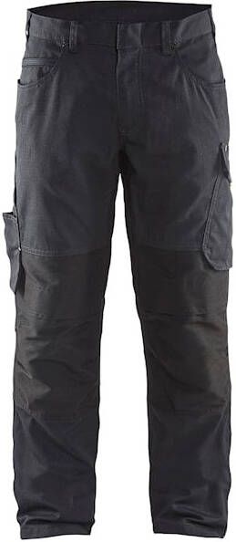 Blåkläder Service werkbroek met stretch zonder spijkerzakken 14951330 | Zwart Donkergrijs | 7330509555477