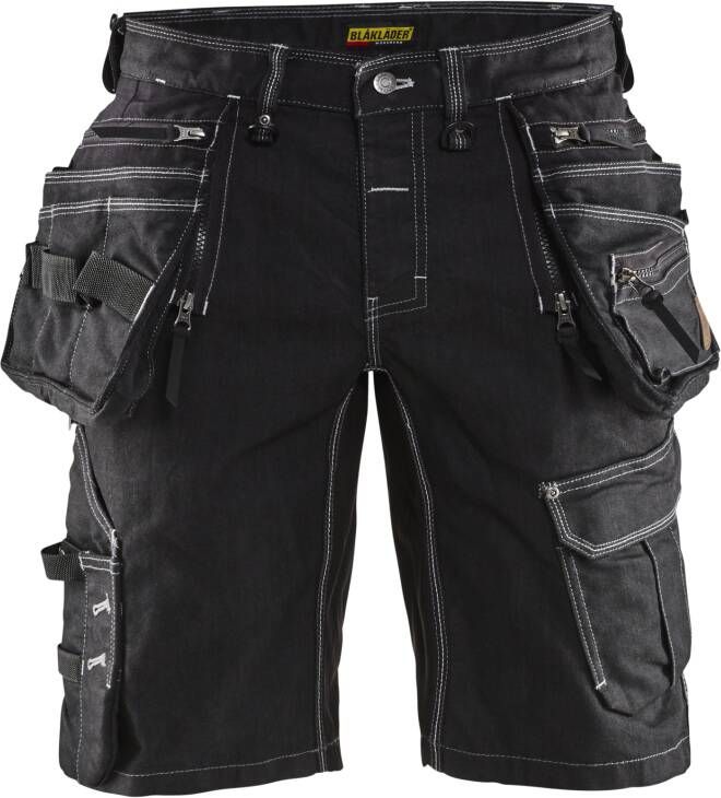 Blåkläder Short denim stretch X1900 19921141 | Zwart | 7330509534175