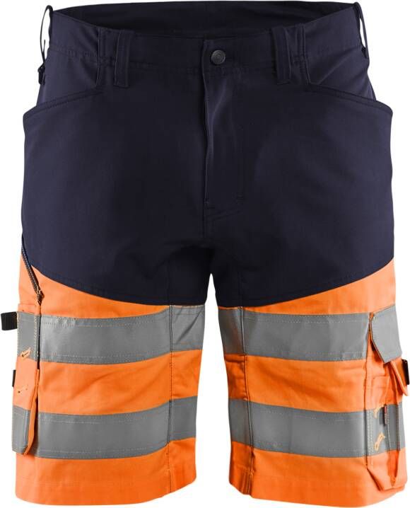 Blåkläder Short met stretch High-Vis 15411811 | Marineblauw Oranje | 7330509697689