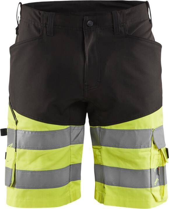 Blåkläder Short met stretch High-Vis 15411811 | Zwart High Vis Geel | 7330509692110