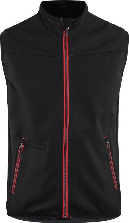 Blåkläder Softshell bodywarmer 38502516 | Zwart Rood | Maat 4XL 7330509537824
