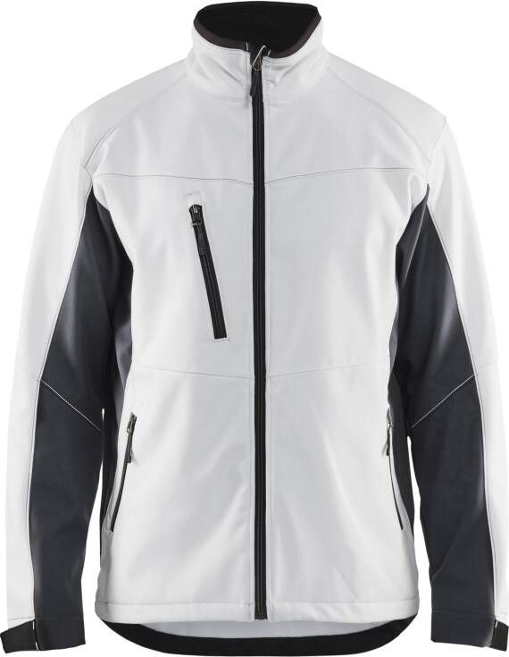 Blåkläder Softshell Jack 49502516 | Wit Donkergrijs | Maat 3XL 7330509662786