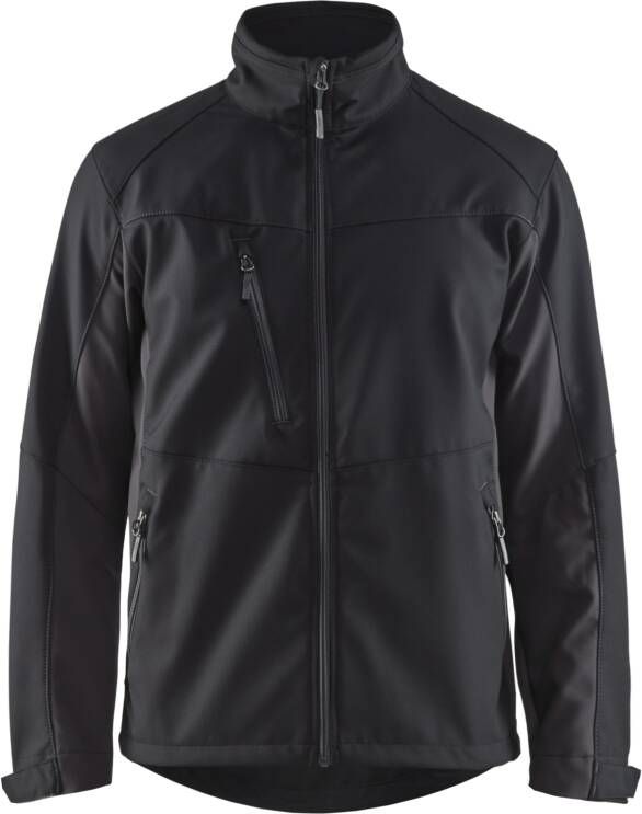 Blåkläder Softshell Jack 49502516 | Zwart Donkergrijs | Maat 3XL 7330509556115