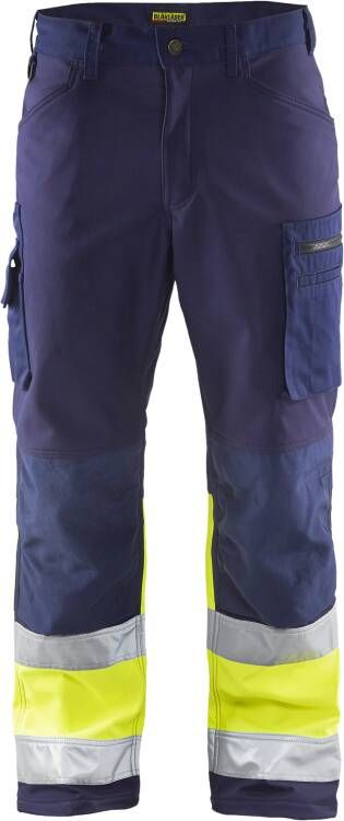 Blåkläder Softshell werkbroek High-Vis 15622517 | Marine High Vis Geel | 7330509586006
