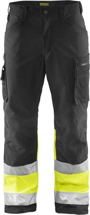 Blåkläder Softshell werkbroek High-Vis 15622517 | Zwart High Vis Geel | 7330509586198