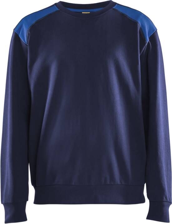 Blåkläder Sweatshirt bicolour 35801158 | Marineblauw Korenblauw | Maat 3XL 7330509810361
