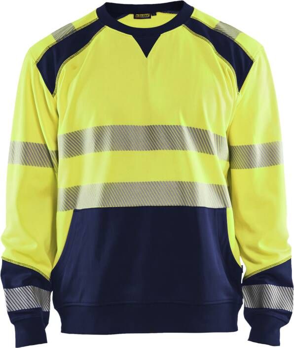 Blåkläder Sweatshirt High-Vis 35412528 | High-Vis Geel Marineblauw | Maat 3XL 7330509609743