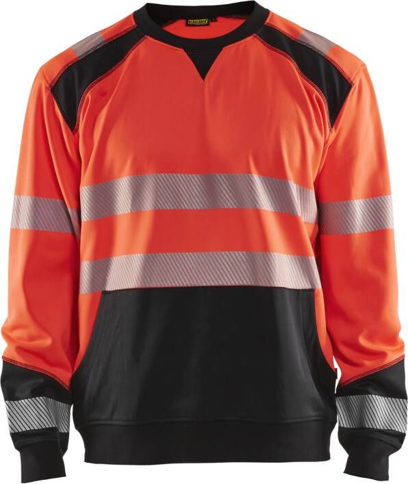 Blåkläder Sweatshirt High-Vis 35412528 | High-Vis Rood Zwart | Maat 4XL 7330509621165