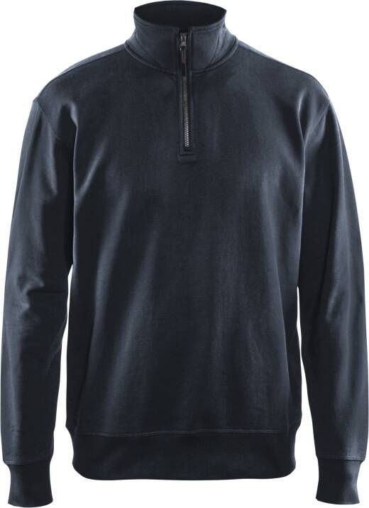 Blåkläder Sweatshirt met halve rits 33691158 | Donker marineblauw | Maat 4XL 7330509605134