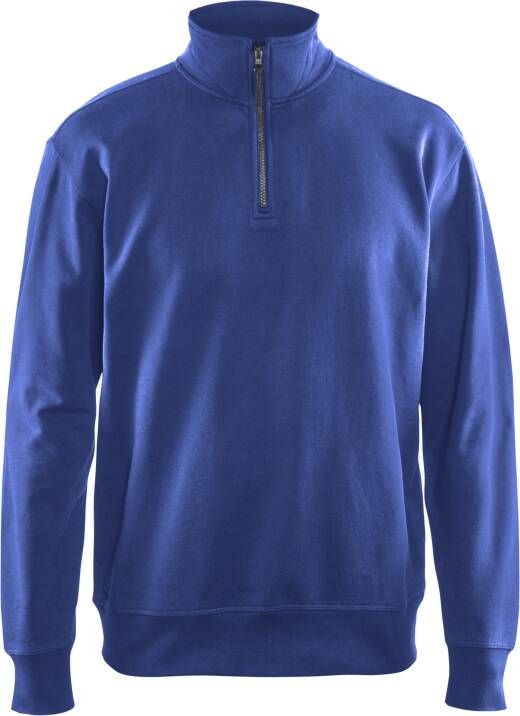Blåkläder Sweatshirt met halve rits 33691158 | Korenblauw | Maat 3XL 7330509468883