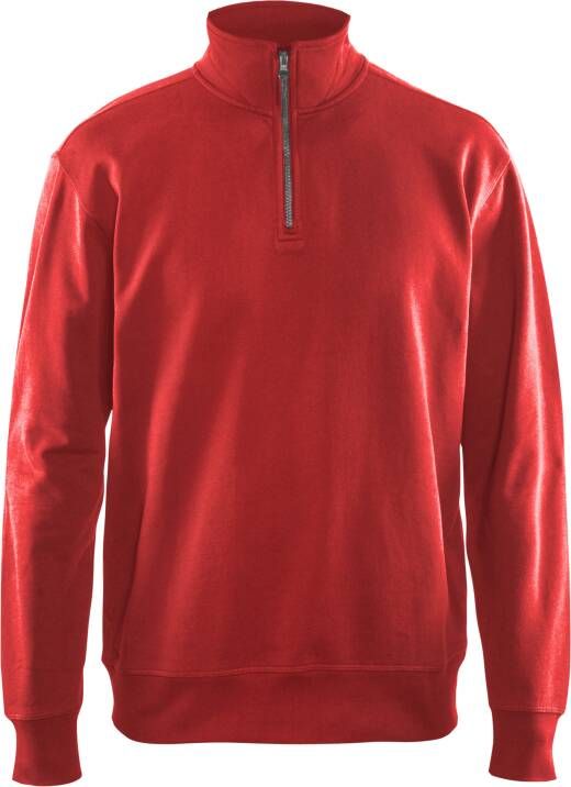 Blåkläder Sweatshirt met halve rits 33691158 | Rood | Maat XXL 7330509469675