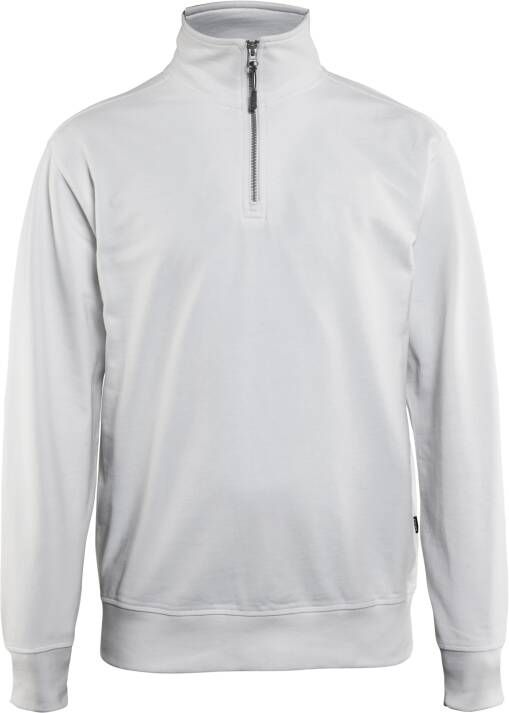 Blåkläder Sweatshirt met halve rits 33691158 | Wit | Maat 3XL 7330509466094
