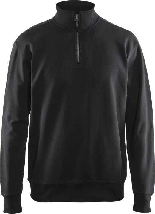 Blåkläder Sweatshirt met halve rits 33691158 | Zwart | Maat 3XL 7330509466414