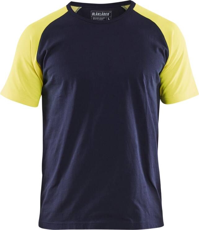 Blåkläder T-Shirt 35151030 | Marine High-Vis Geel | Maat 3XL 7330509685266