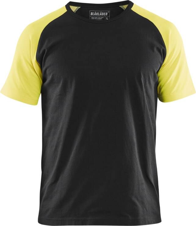 Blåkläder T-Shirt 35151030 | Zwart High-Vis Geel | Maat 4XL 7330509685365