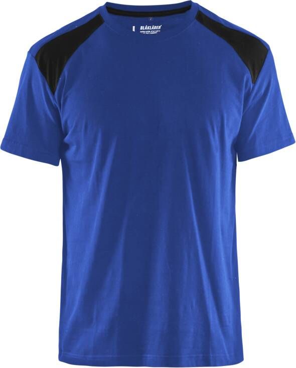 Blåkläder T-Shirt bicolour 33791042 | Korenblauw Zwart | Maat 4XL 7330509604083