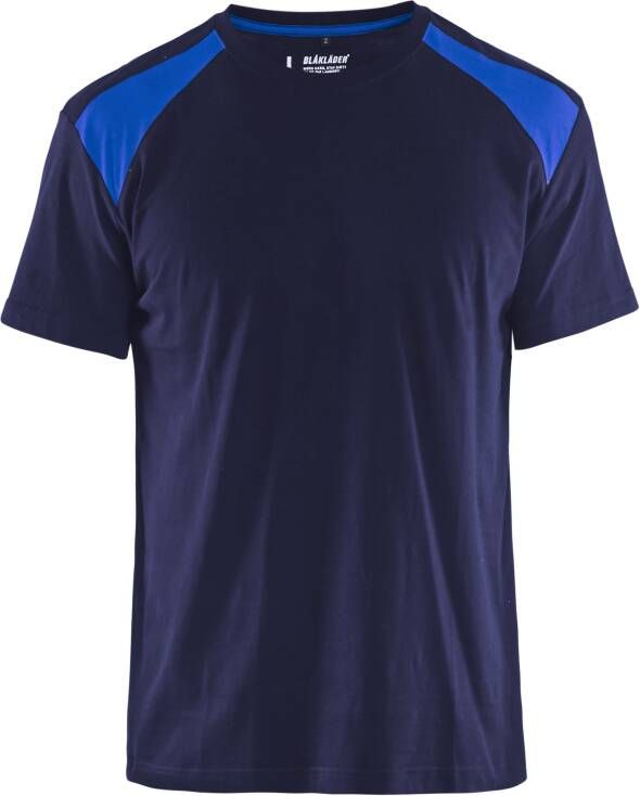 Blåkläder T-Shirt bicolour 33791042 | Marineblauw Korenblauw | Maat 4XL 7330509604243