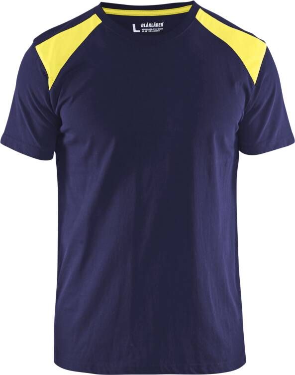 Blåkläder T-Shirt bicolour 33791042 | Marine High-Vis Geel | Maat XXL 7330509604229