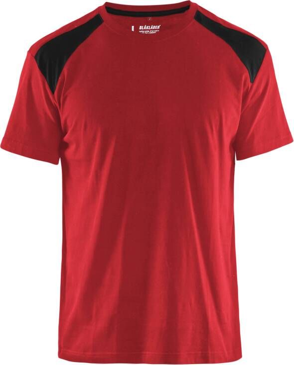 Blåkläder T-Shirt bicolour 33791042 | Rood Zwart | Maat 4XL 7330509604007