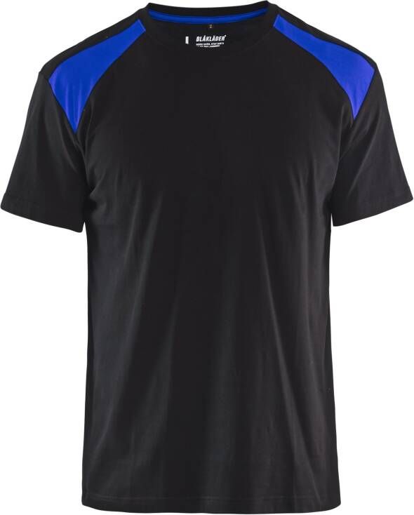 Blåkläder T-Shirt bicolour 33791042 | Zwart Korenblauw | Maat 3XL 7330509604724