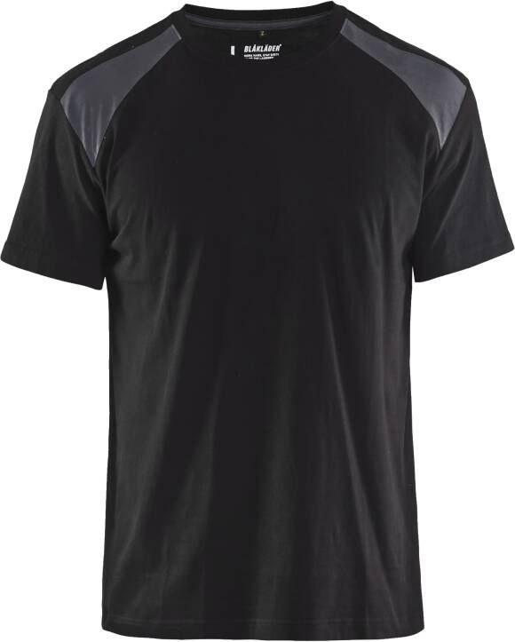 Blåkläder T-Shirt bicolour 33791042 | Zwart Medium grijs | Maat 4XL 7330509814017