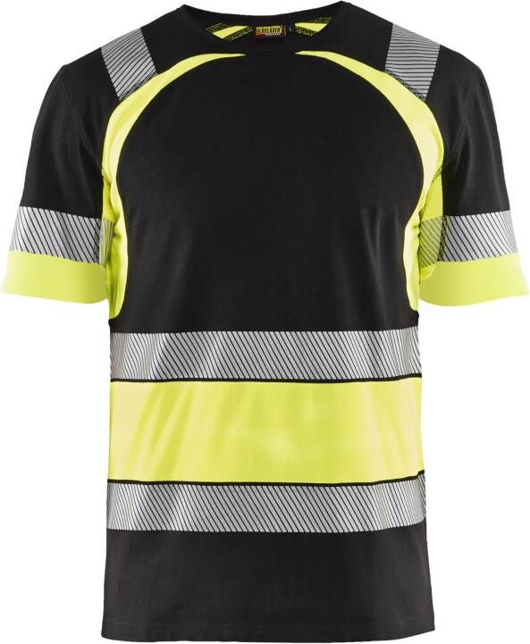 Blåkläder T-Shirt High-Vis 34211030 | Zwart High-Vis Geel | Maat XXL 7330509620182