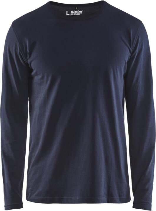 Blåkläder T-Shirt lange mouw 35001042 | Donker marineblauw | Maat 3XL 7330509596548