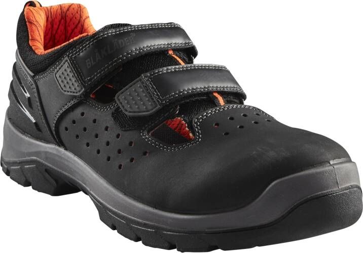 Blåkläder Veiligheidsandaal 2449 S1 Laag | Zwart Oranje | 00.183.003.35