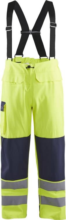 Blåkläder Vlamvertragende regenbroek LEVEL 2 13132022 | High-Vis Geel Marineblauw | Maat 3XL 7330509783580