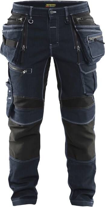 Blåkläder Werkbroek Denim Stretch X1900 19901141 | Marineblauw Zwart | Maat D120 7330509531990