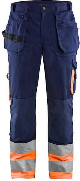 Blåkläder Werkbroek High-Vis 15291860 | Marineblauw Oranje | 7330509353615