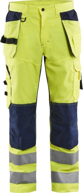Blåkläder Werkbroek High-Vis met ventilatie 15651811 | High Vis Geel Marineblauw | 7330509457146
