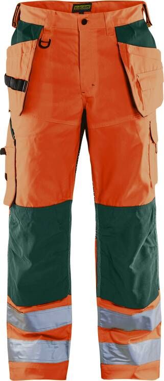 Blåkläder Werkbroek High-Vis met ventilatie 15651811 | High Vis Oranje Groen | 7330509571590