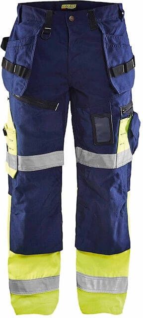 Blåkläder Werkbroek High-Vis X1500 15081860 | Marine High-Vis Geel | 7330509387320