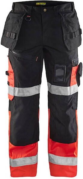 Blåkläder Werkbroek High-Vis X1500 15081860 | Zwart High-Vis Rood | 7330509388334