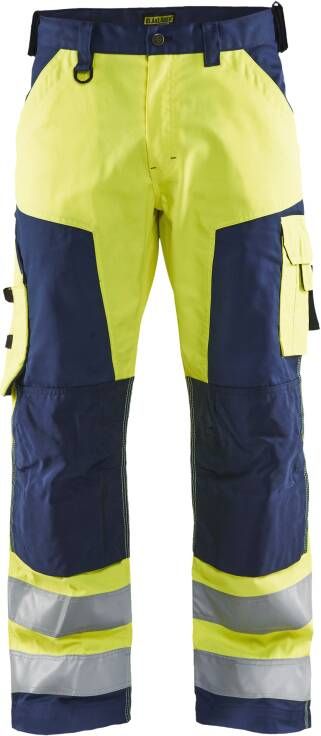 Blåkläder Werkbroek High-Vis zonder spijkerzakken 15661811 | High Vis Geel Marineblauw | 7330509412961