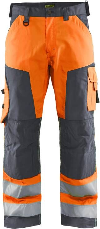 Blåkläder Werkbroek High-Vis zonder spijkerzakken 15661811 | High Vis Oranje Medium Grijs | 7330509746875