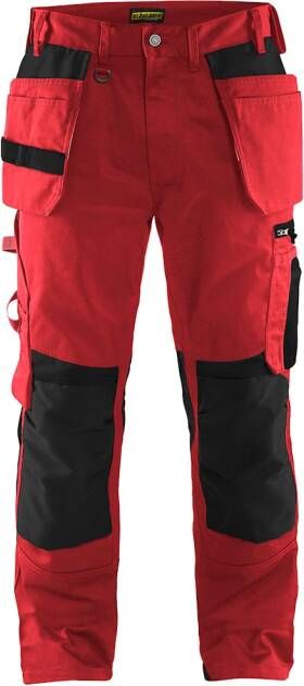 Blåkläder Werkbroek met spijkerzakken 15551860 | Rood Zwart | Maat C154 7330509589595