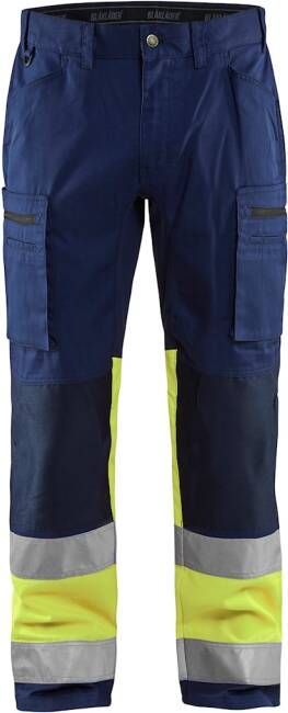 Blåkläder Werkbroek met stretch High-Vis 15511811 | Marine High-Vis Geel | 7330509538234