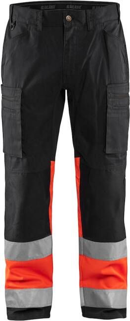 Blåkläder Werkbroek met stretch High-Vis 15511811 | Zwart High-Vis Rood | 7330509663233