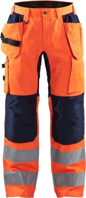 Blåkläder Werkbroek met stretch High-Vis 15521811 | High-Vis Oranje Marineblauw | 7330509663554