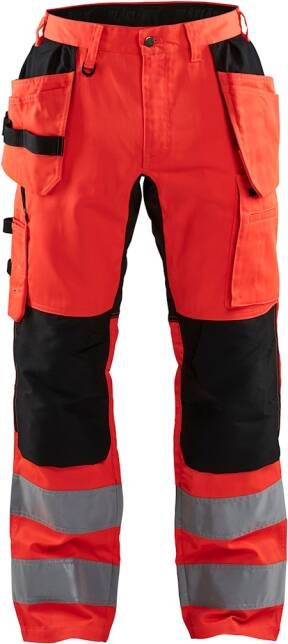 Blåkläder Werkbroek met stretch High-Vis 15521811 | High-Vis Rood Zwart | 7330509663738