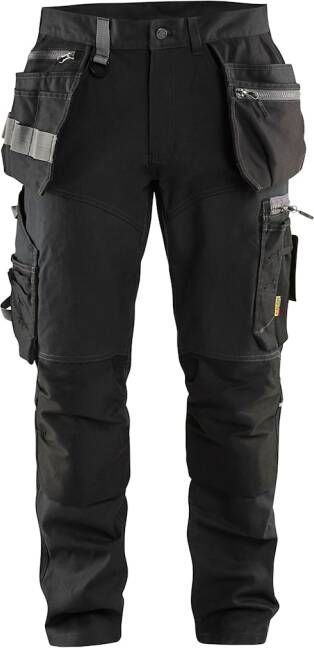 Blåkläder Werkbroek met stretchpanelen en spijkerzakken 15991343 | Zwart | 7330509693438