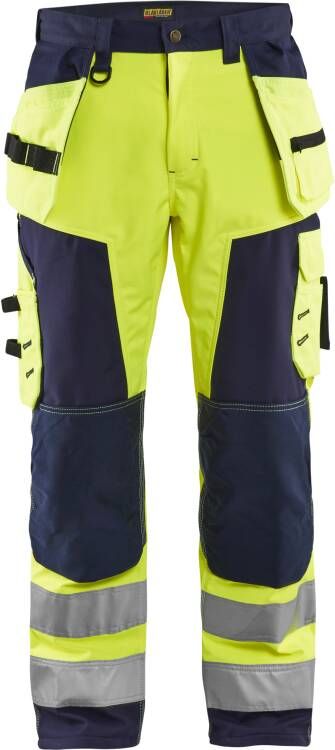 Blåkläder Werkbroek softshell High-Vis 15672517 | High Vis Geel Marineblauw | 7330509405499