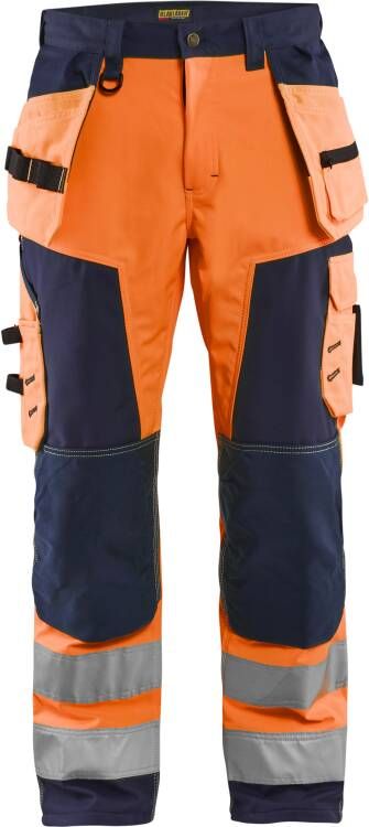 Blåkläder Werkbroek softshell High-Vis 15672517 | High Vis Oranje Marineblauw | 7330509406069