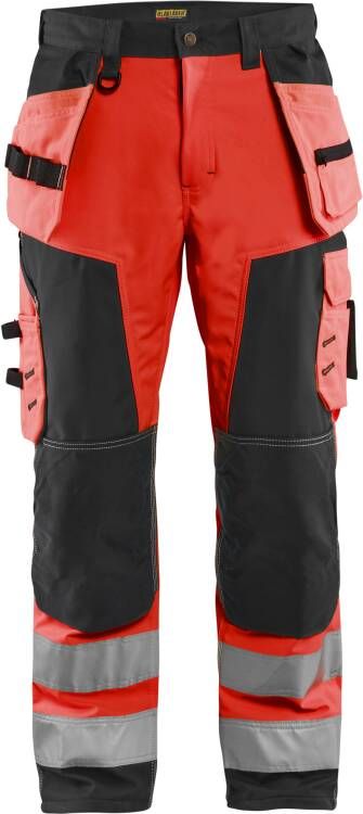 Blåkläder Werkbroek softshell High-Vis 15672517 | High Vis Rood Zwart | 7330509406380