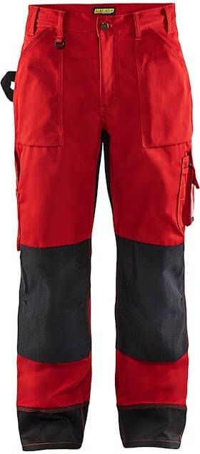Blåkläder Werkbroek zonder spijkerzakken 15231860 | Rood Zwart | 7330509349946