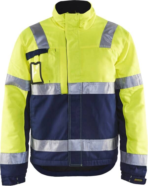 Blåkläder Winterjas High-Vis 48621811 | High Vis Geel Marineblauw | Maat 4XL 7330509370766